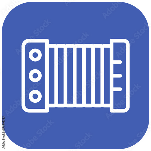 Accordion vector icon illustration of Festa Junina iconset.