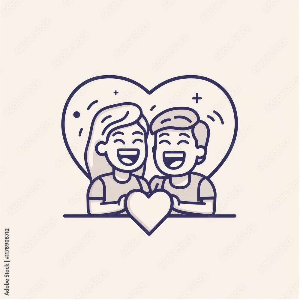 Valentine's Day Celebration Couple in Love Heart Illustration Romantic Setting Joyful Mood Happy Togetherness Valentine's Day Celebration Couple in Love Heart Illustration Romantic Setting Joyful Mood Happy Togetherness