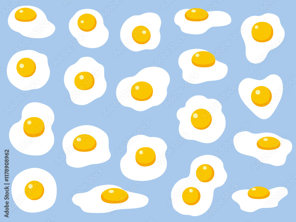 Collection d'icônes d'œufs au plat - Illustration vectorielle - Parfait pour les blogs culinaires, les applications de cuisine et les supports marketing des restaurants 