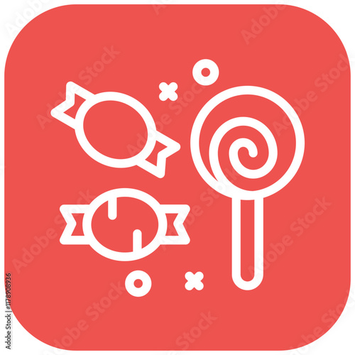 Colorful Sweets vector icon illustration of Festa Junina iconset.