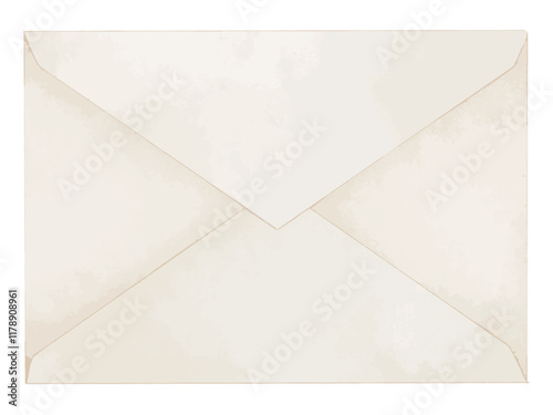 Maquette d'enveloppe blanche fermée et vierge, vecteur réaliste 3D pour cartes postales, invitations et conception de communication d'entreprise