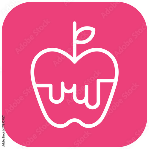 Rotten Apple vector icon illustration of Corruption iconset.