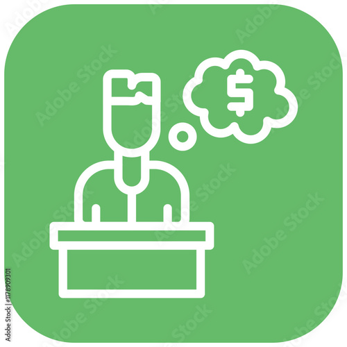 Bribed Witness vector icon illustration of Corruption iconset.
