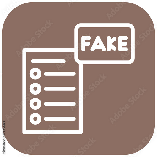 Fraudulent Document vector icon illustration of Corruption iconset.
