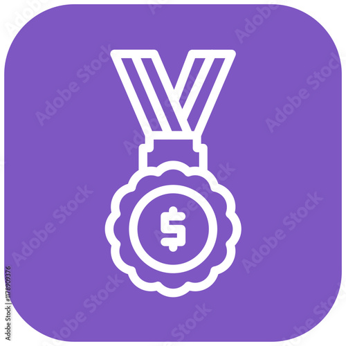 Tarnished Medal vector icon illustration of Corruption iconset.