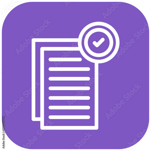 Falsified Records vector icon illustration of Corruption iconset.