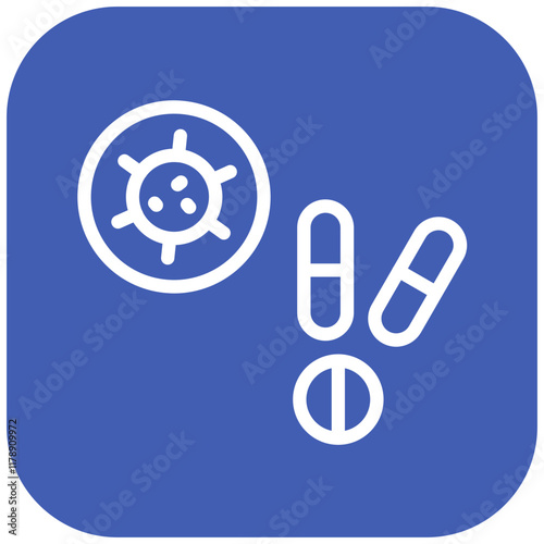 Antiviral Medication vector icon illustration of Infectious Diseases iconset.