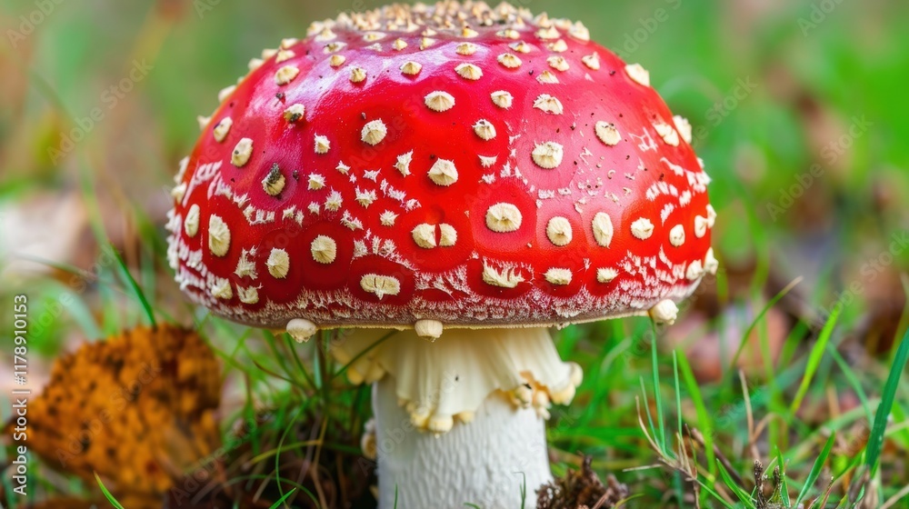 Obraz premium Mushroom photographed on a minimal background, amazing mushroom form. Background still, mushroom dramatic.