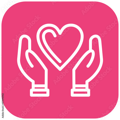 Hopeful Heart vector icon illustration of Chemotherapy iconset.