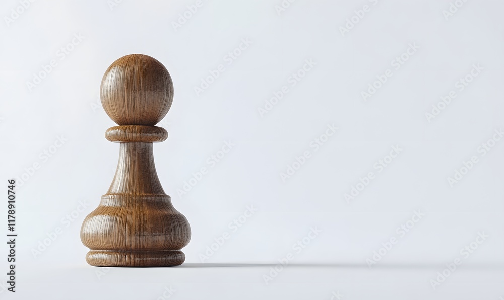 Single wooden chess pawn on white background. (1) Single wooden chess pawn on white background. (1)