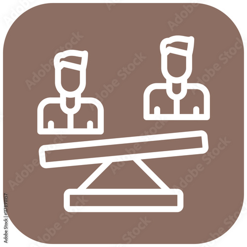Bias vector icon illustration of Friendship iconset.