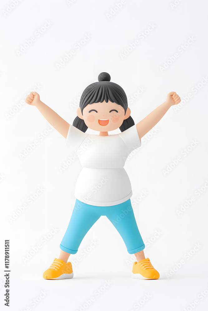 3d happy cartoon pregnant woman in in sportswear, isolated on plain white background 3d happy cartoon pregnant woman in in sportswear, isolated on plain white background