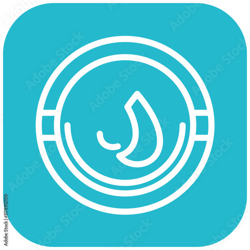 Water vector icon illustration of Rugby iconset.