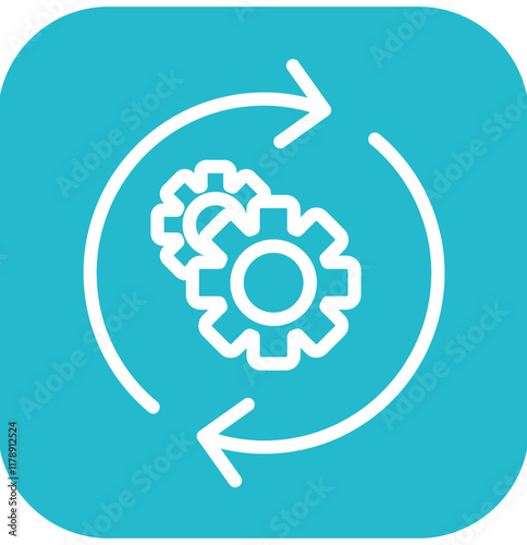 Streamlining vector icon illustration of Business Analytics iconset.
