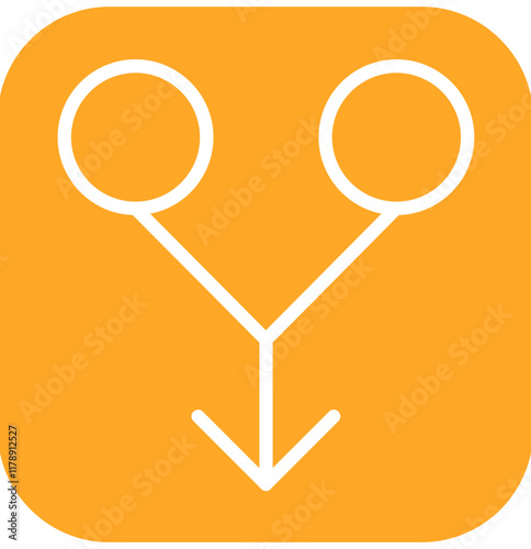Consolidation vector icon illustration of Business Analytics iconset.