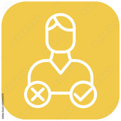 Decisiveness vector icon illustration of Leadership iconset.