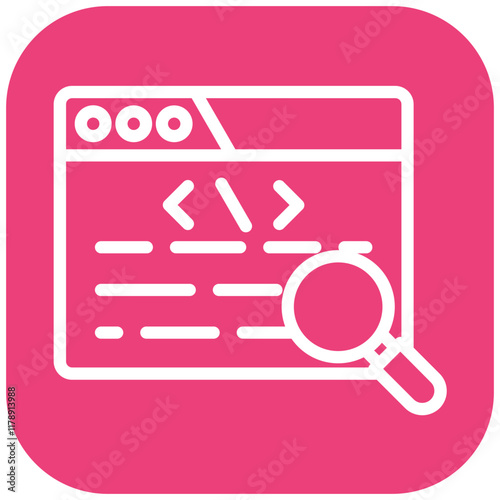 Code Review vector icon illustration of Quality Assurance iconset.