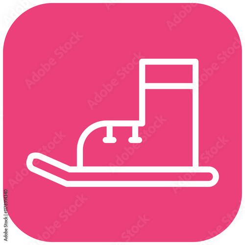 Snowshoes vector icon illustration of Outdoor Fun iconset.