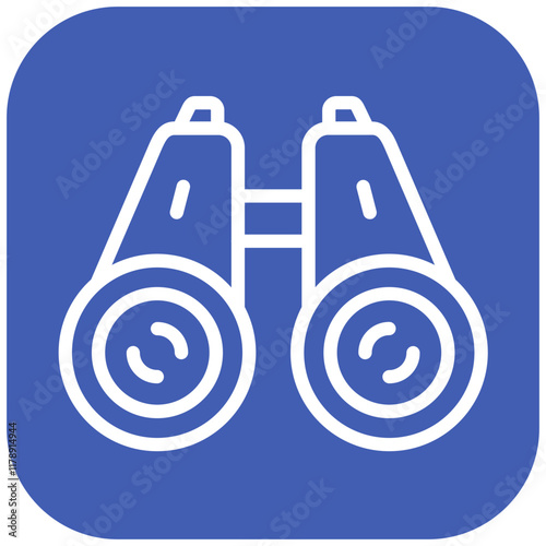 Binoculars vector icon illustration of Outdoor Fun iconset.