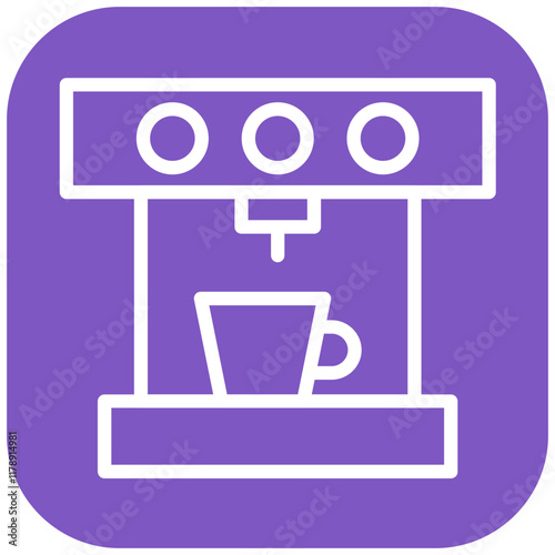 Cleaning Coffee Maker vector icon illustration of Cleaning and Dusting iconset.