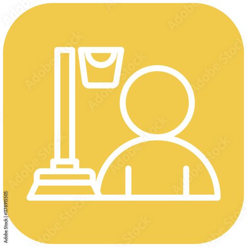 Housekeeper vector icon illustration of Cleaning and Dusting iconset.