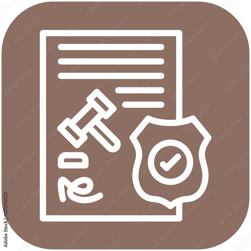 Obraz premium Legislation vector icon illustration of Law & Legislation iconset.