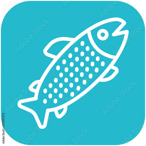 Trout vector icon illustration of Fishing iconset.