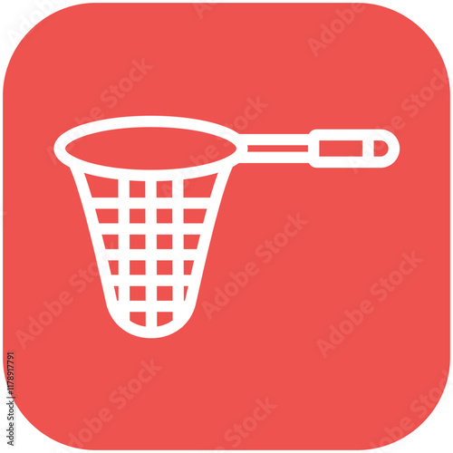 Hand Net vector icon illustration of Fishing iconset.
