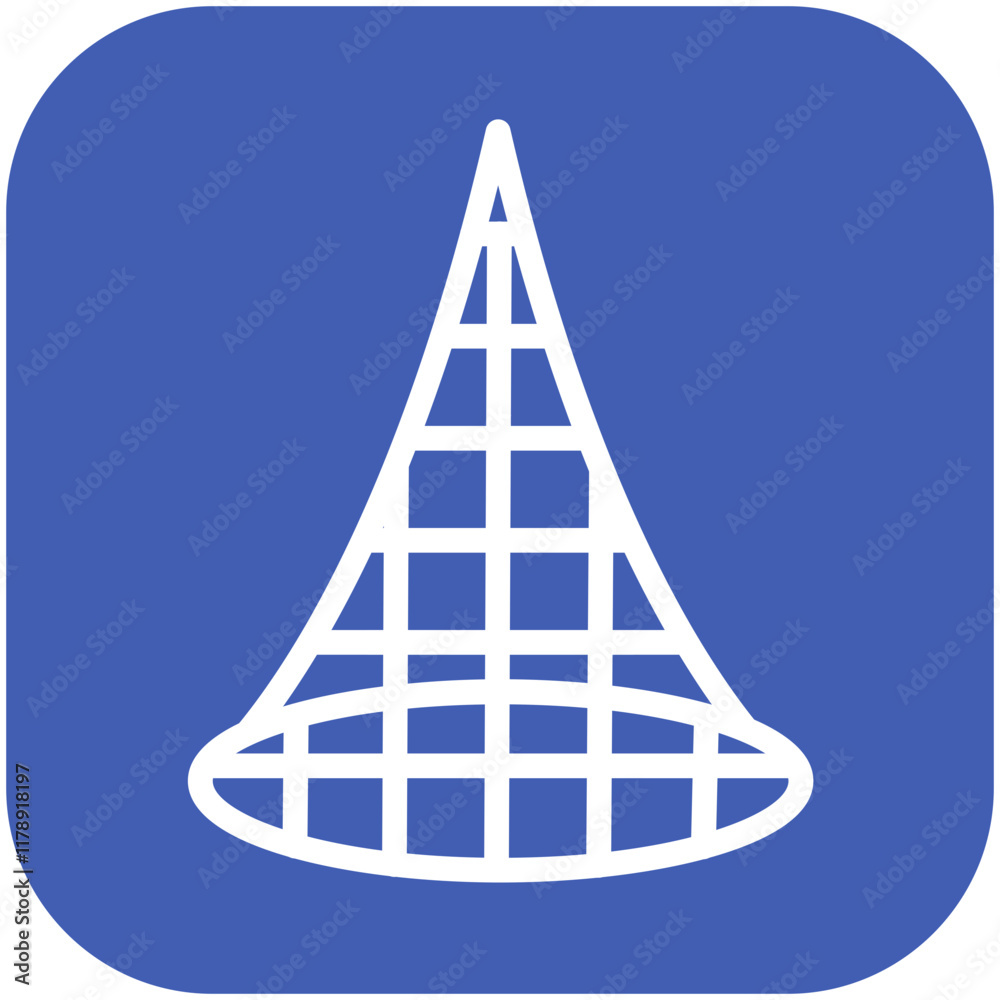 Cast Net vector icon illustration of Fishing iconset.