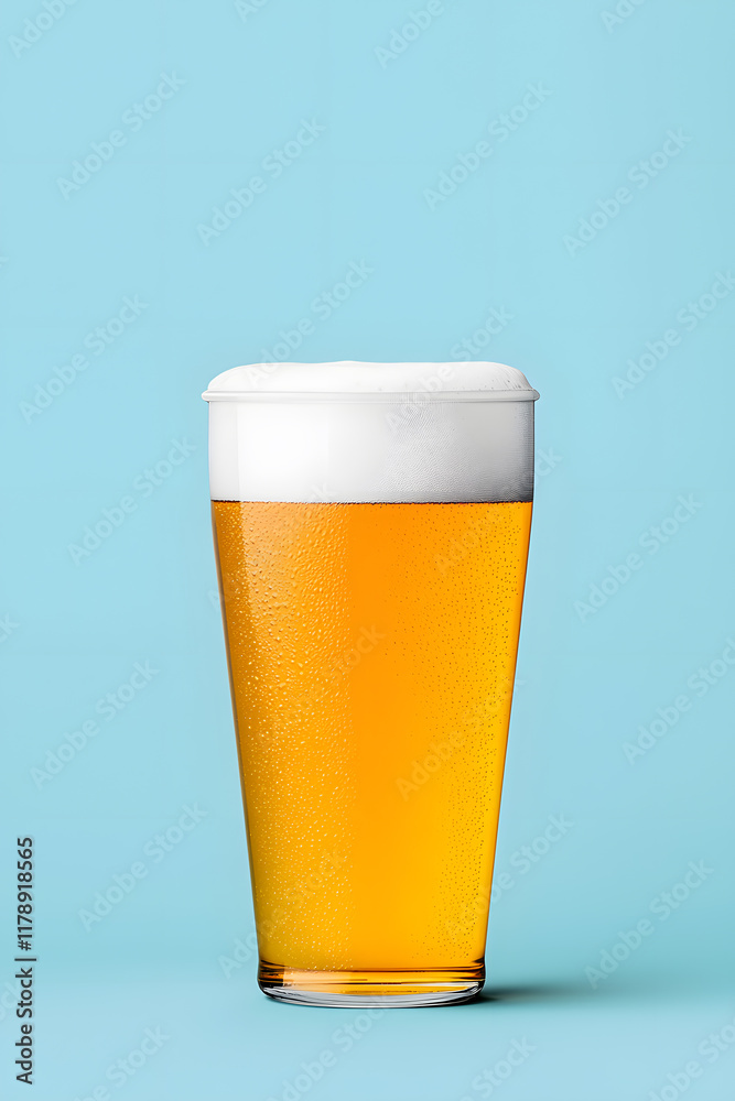 Front view of draught beer in plastic disposable cup isolated on white background
Front view of draught beer in plastic disposable cup isolated on white background