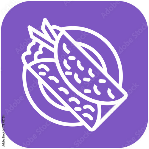 Gyro vector icon illustration of Street Food iconset.
