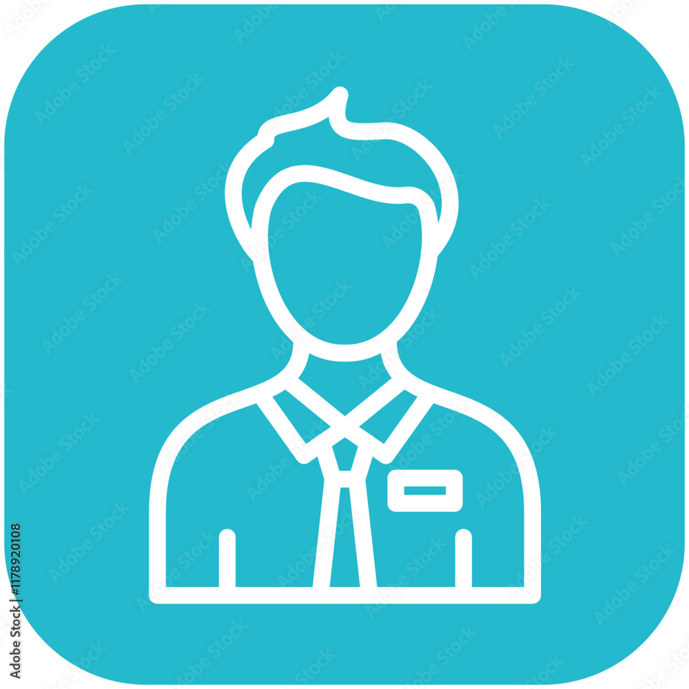 Employee Male vector icon illustration of Business Training iconset. Employee Male vector icon illustration of Business Training iconset.
