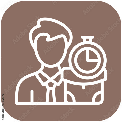 Temporary Worker Male vector icon illustration of Gig Economy iconset.