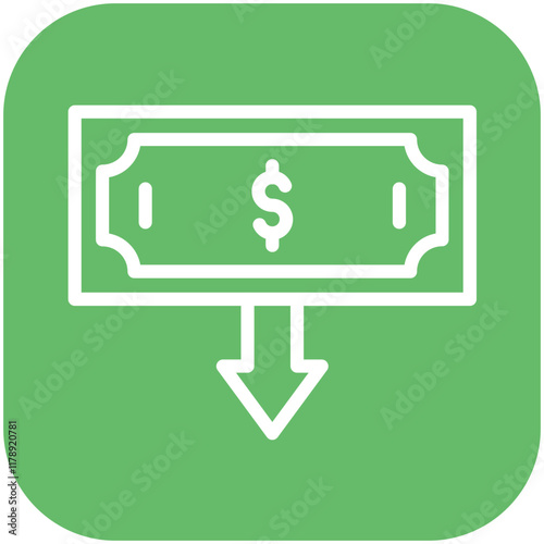 Minimum Wage vector icon illustration of Gig Economy iconset.