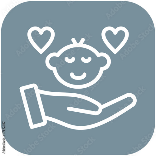 Child Caretaker vector icon illustration of Gig Economy iconset.