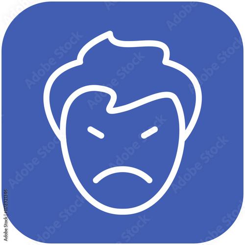 Stubborn vector icon illustration of Generation Gap iconset.