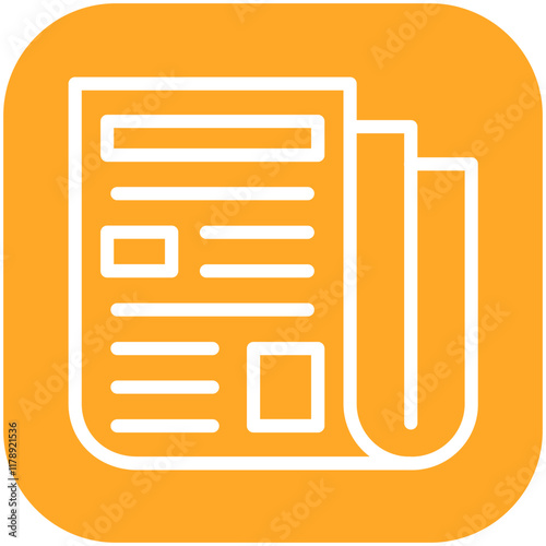 Newspaper vector icon illustration of Generation Gap iconset.