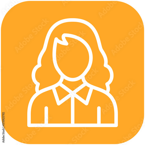 Girl vector icon illustration of Generation Gap iconset.