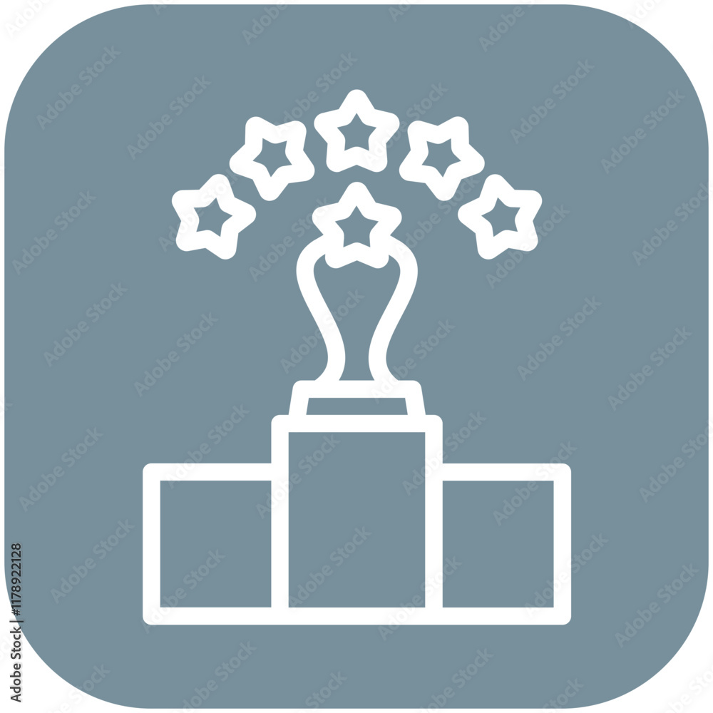 Obraz premium Top Performer vector icon illustration of Award Events iconset.