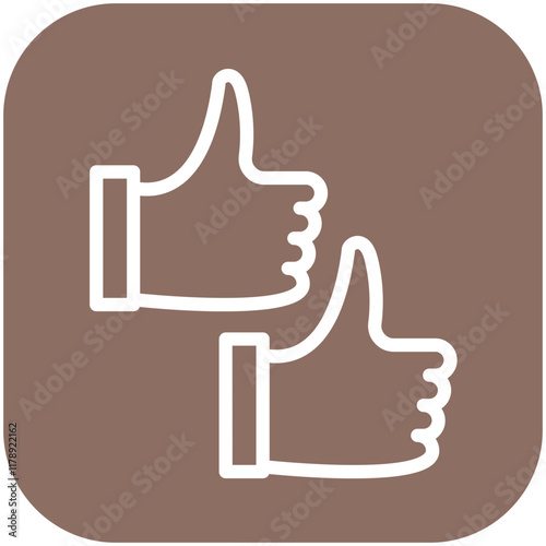 Thumbs Up vector icon illustration of Award Events iconset.