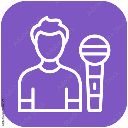 Journalist Male vector icon illustration of Award Events iconset.