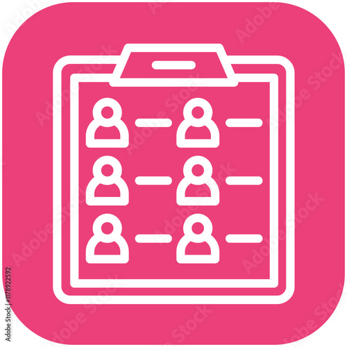 Guest List vector icon illustration of Award Events iconset.