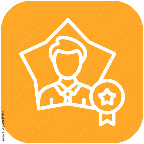 Employee of the Year vector icon illustration of Award Events iconset.