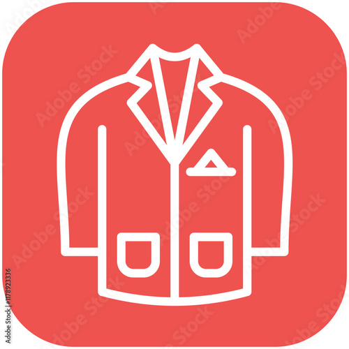 Coat vector icon illustration of Fashion Ecommerce iconset.