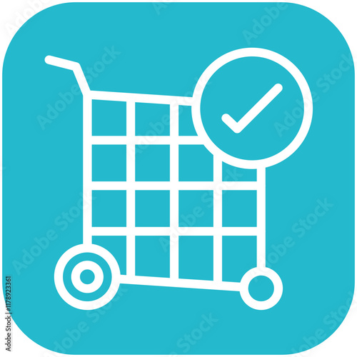 Checkout vector icon illustration of Fashion Ecommerce iconset.