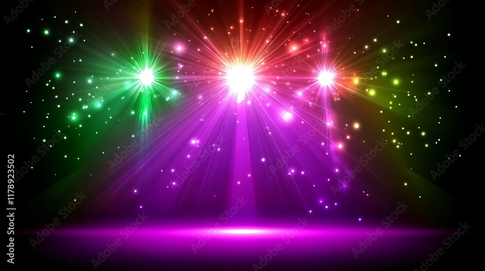 Vibrant Colorful Light Rays Burst Background Design Vibrant Colorful Light Rays Burst Background Design
