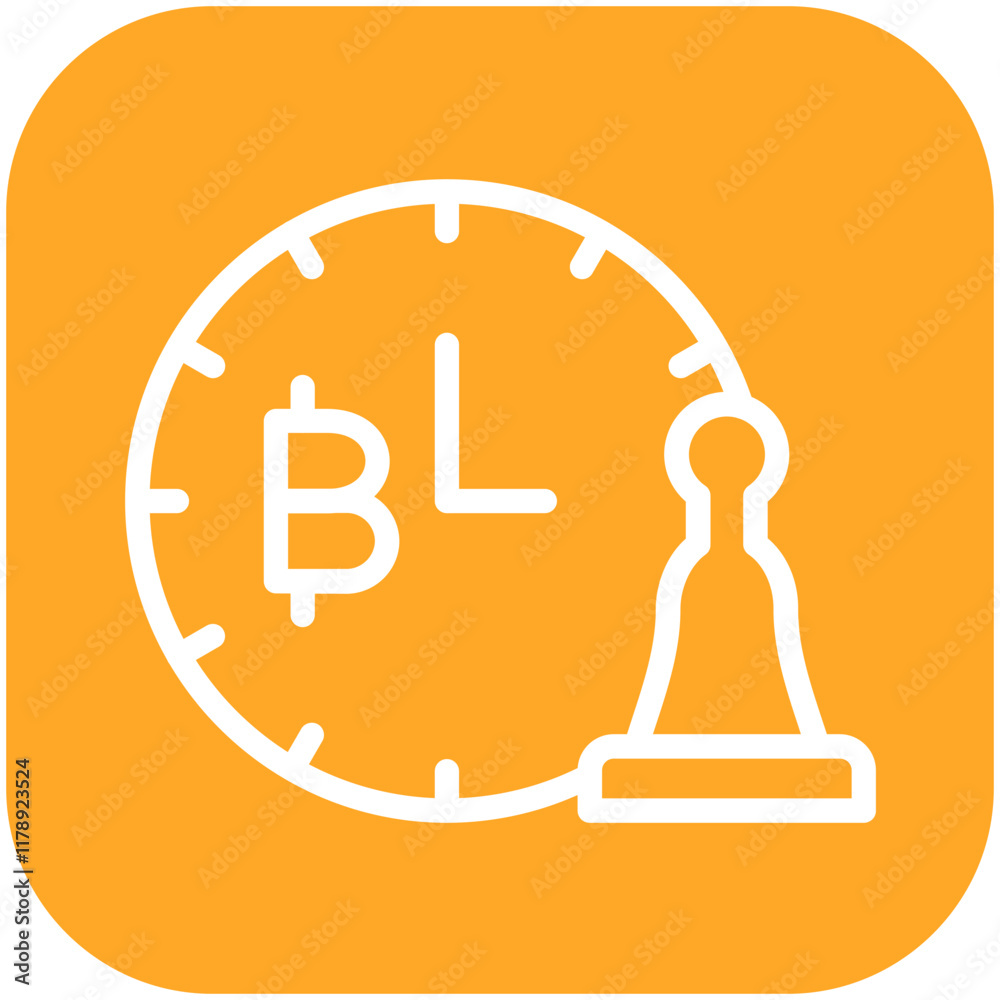 Timestamping vector icon illustration of Cryptocurrency iconset.