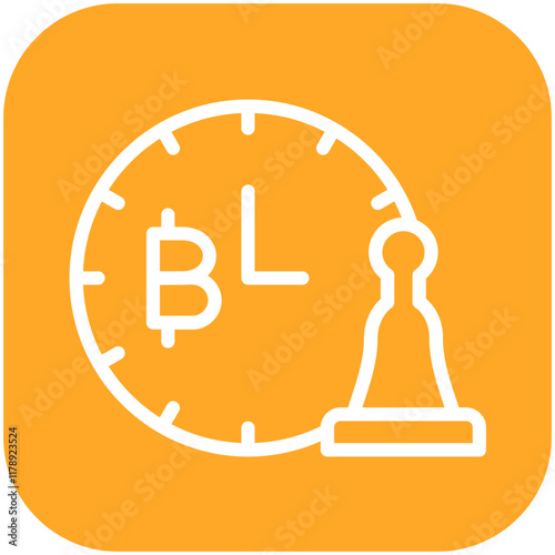 Timestamping vector icon illustration of Cryptocurrency iconset. photo