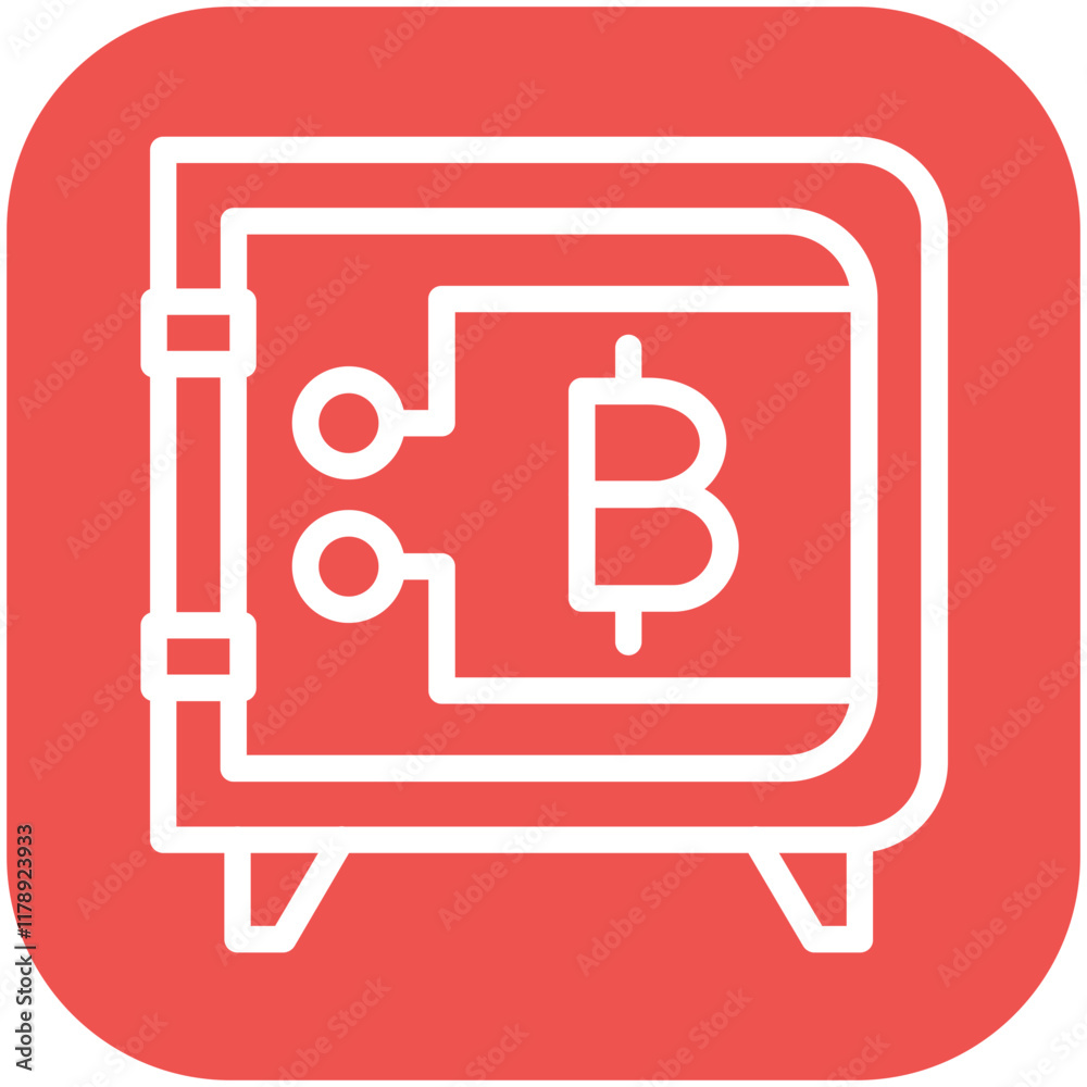 Crypto Vault vector icon illustration of Cryptocurrency iconset. Crypto Vault vector icon illustration of Cryptocurrency iconset.