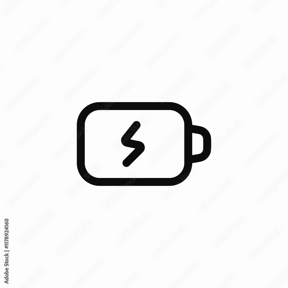 Low battery power alert icon vector sign Low battery power alert icon vector sign